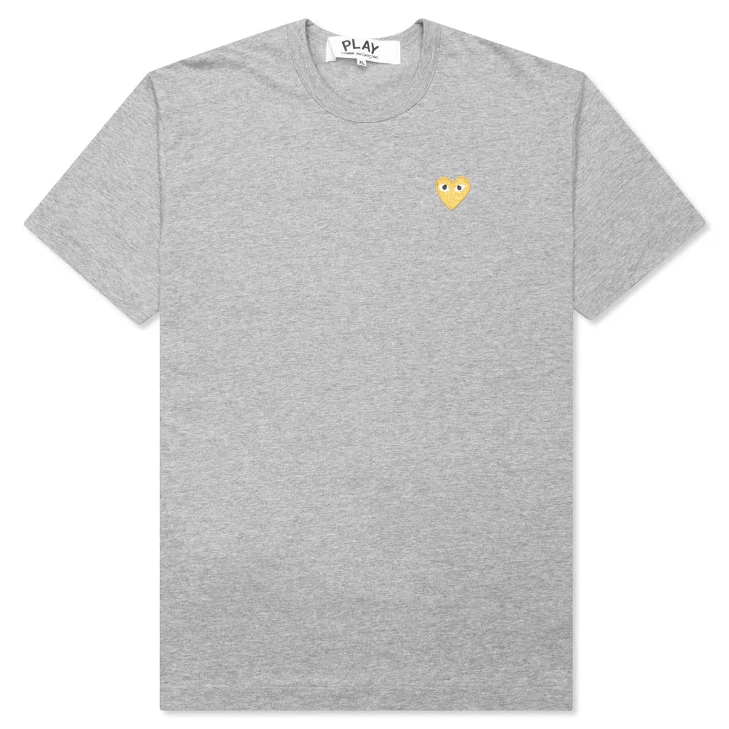 Women's Gold Heart T-Shirt - Grey