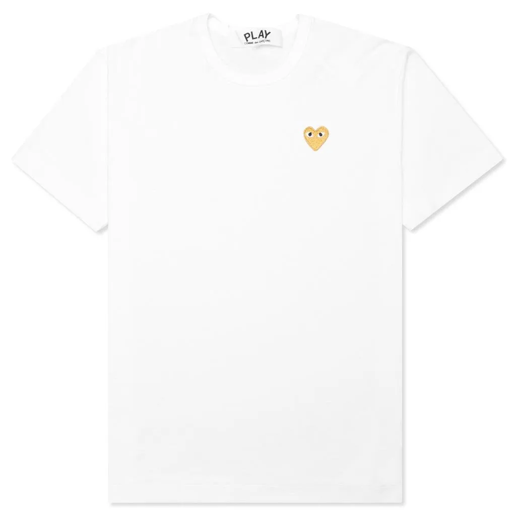 Women's Gold Heart T-Shirt - White