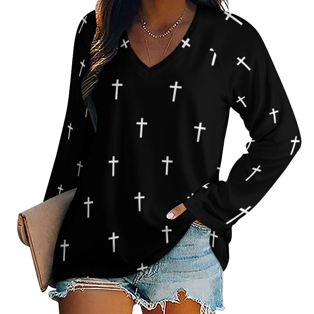 Women's Long Sleeve Loose Tee (TLREV2) Long sleeve loose tee