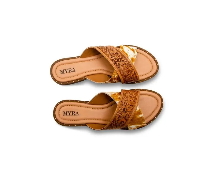 Women's Myra Mukluk Western Hand-Tooled Sandals