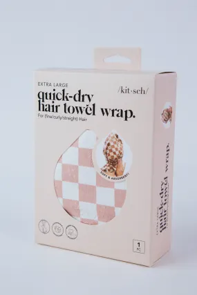 XL Quick Dry Hair Towel Wrap, Terra Cotta | Kitsch